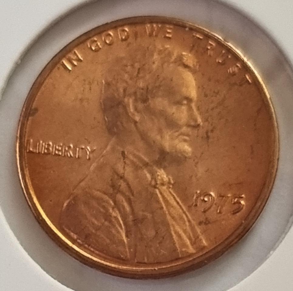 링컨 1센트 1975년도 미사용 페니