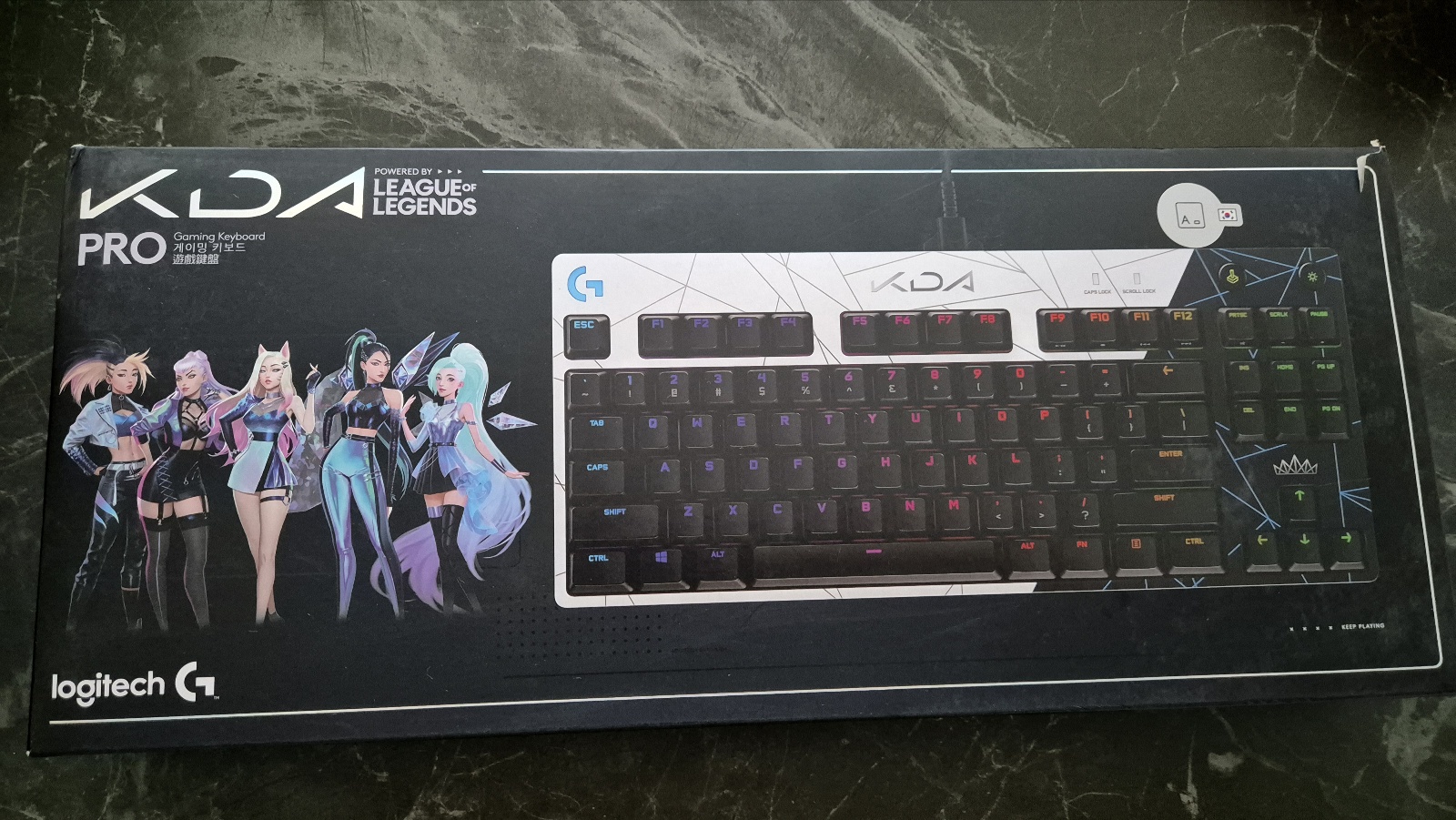 로지텍 지프로 LOL K/DA 에디션 게이밍 키보드