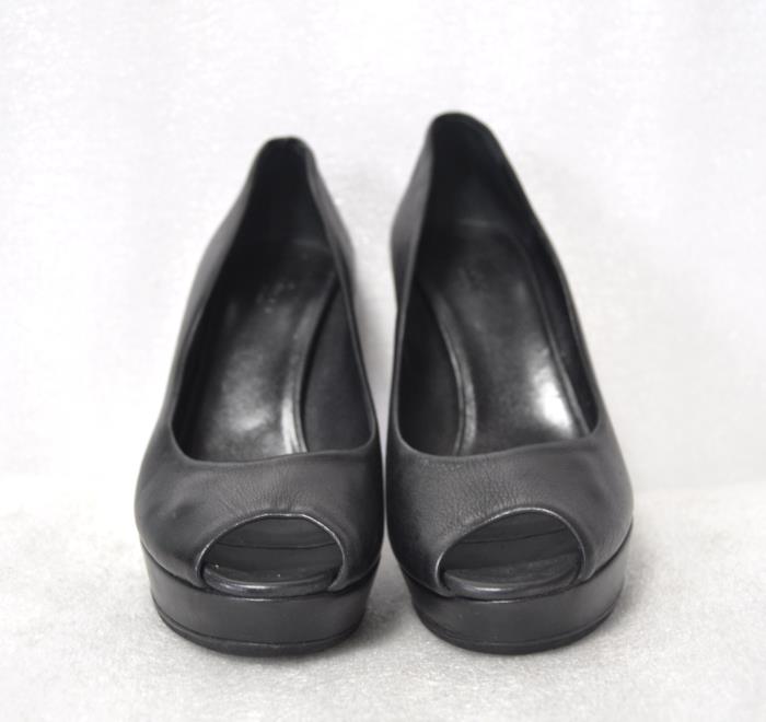 구찌/여성토오픈가죽구두(사이즈265)정품