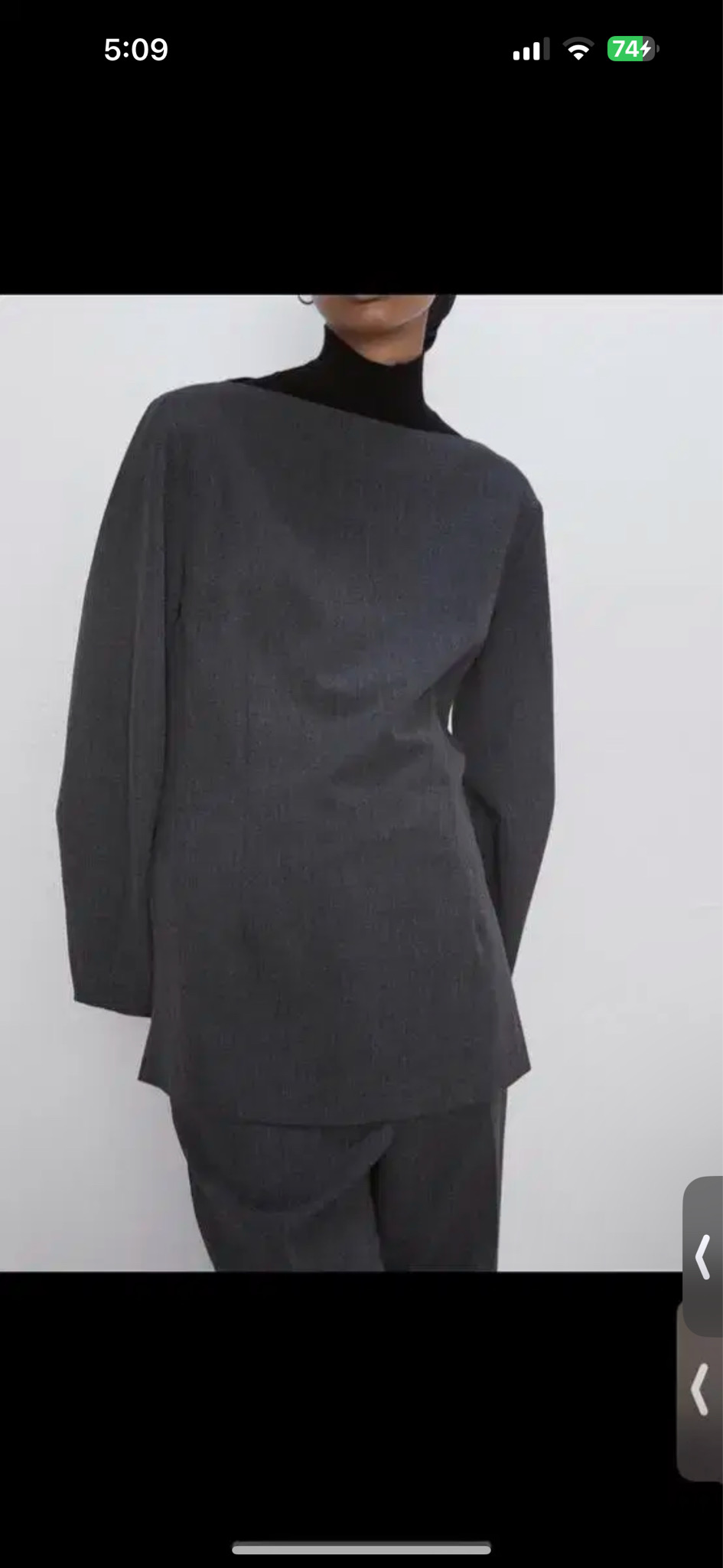 m(66) / ZARA 자라 플리츠 탑 택달린 새상품 79,000