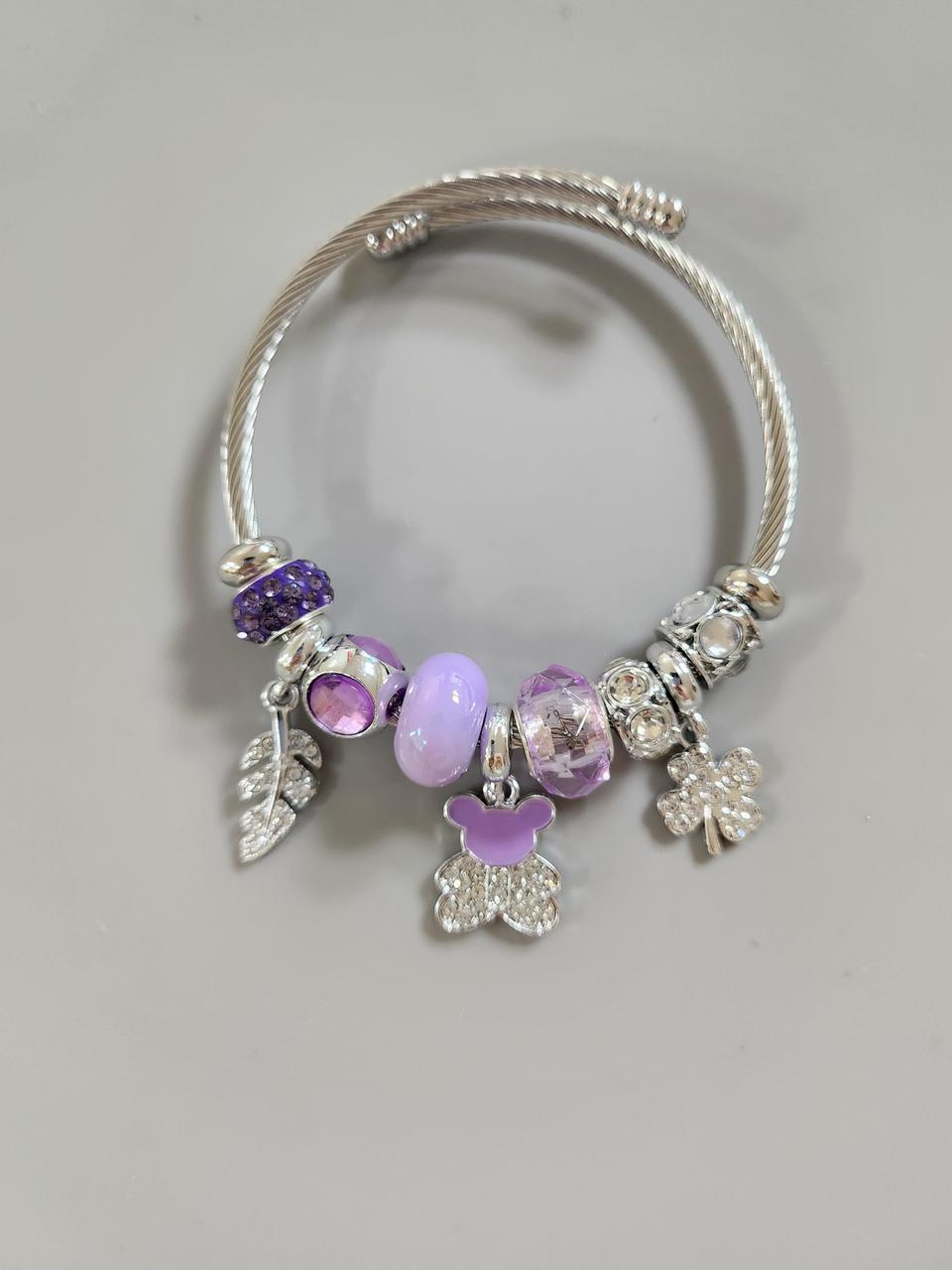 곰돌이 뱅글 참 팔찌 새상품