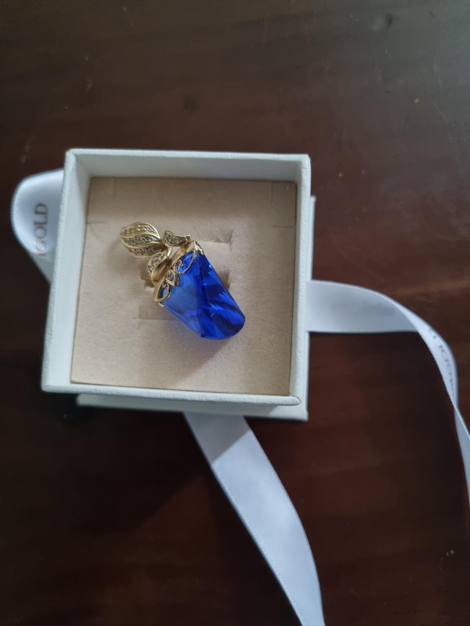 14k 옐로골드 토파즈 팬던트