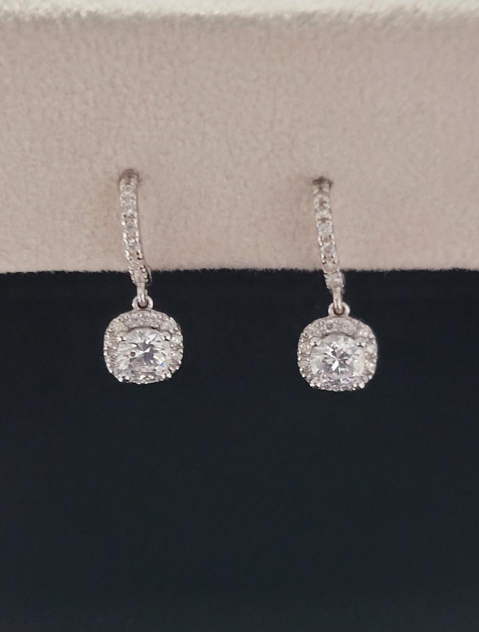 18k 화이트 귀걸이