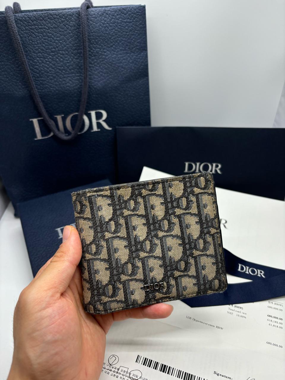 디올 오블리크 반지갑