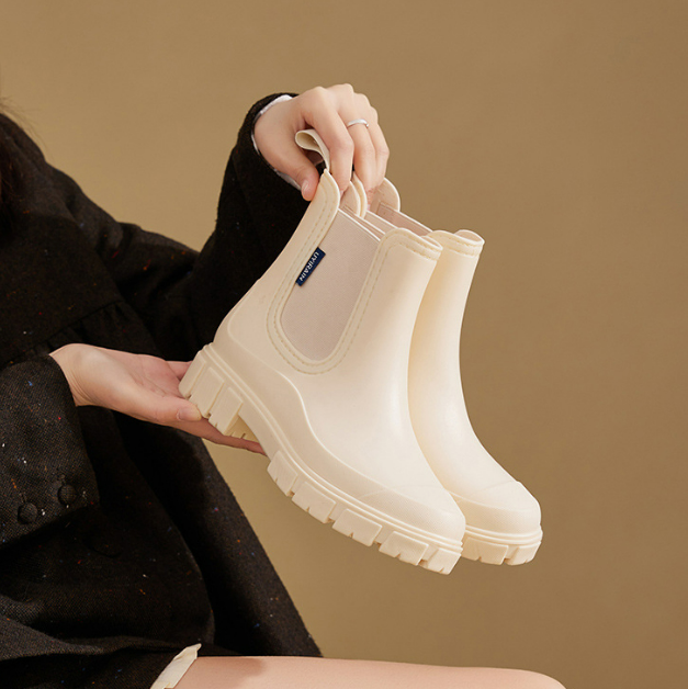 여성 장마철 숏 키높이 방수 레인부츠