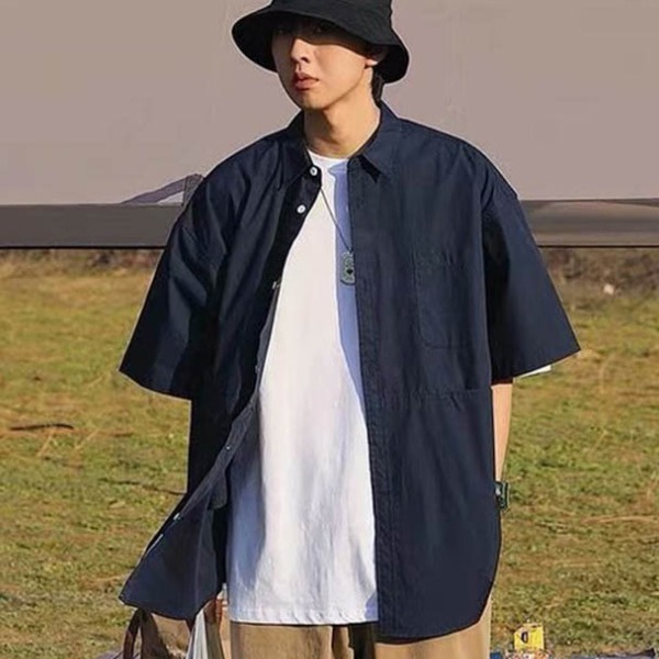 오버핏 남녀공용 네이비 베이지