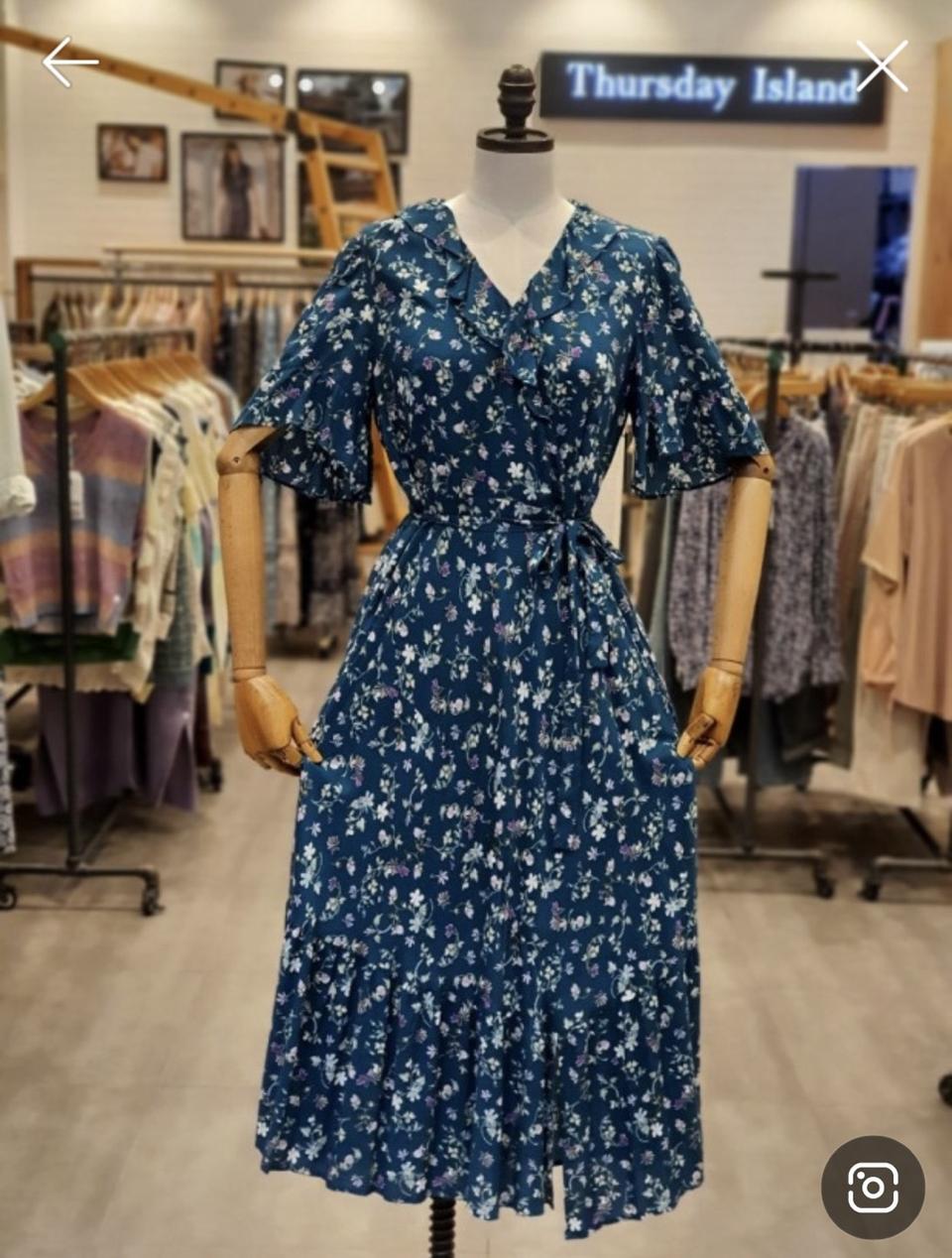 새옷 S 랩스타일 롱 원피스 써스데이아일랜드 t204mop275w