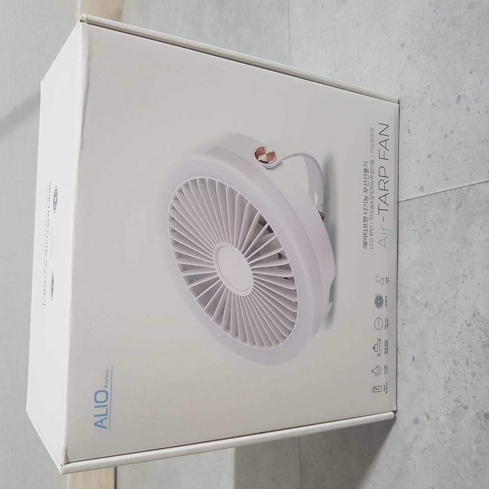 알리오 에어타프팬 다기능 무선선풍기 LED 랜턴 실링팬 리모컨 캠핑