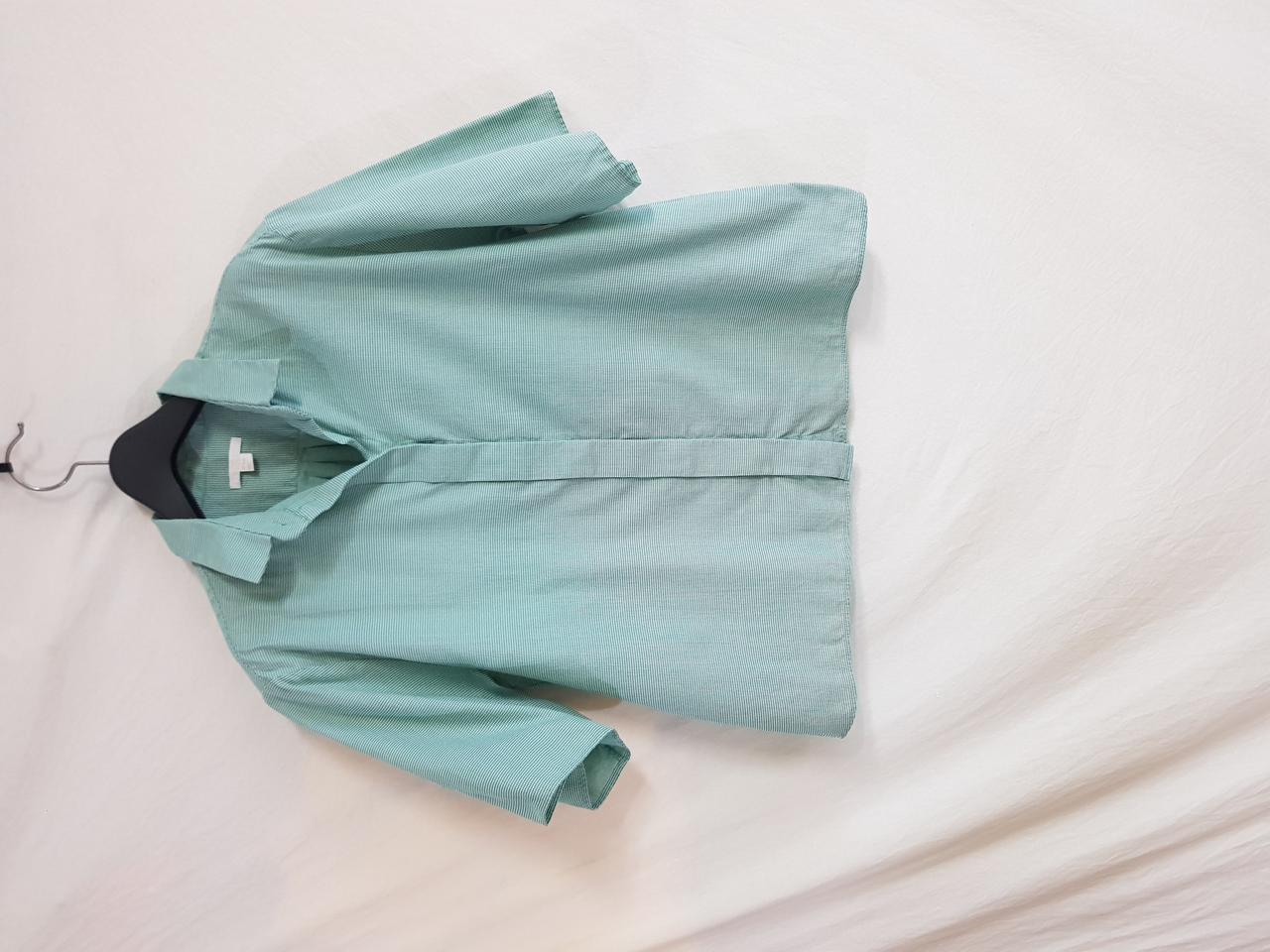 (무료배송) COS 코스 오버핏 민트 크롭셔츠 [EUR 36]