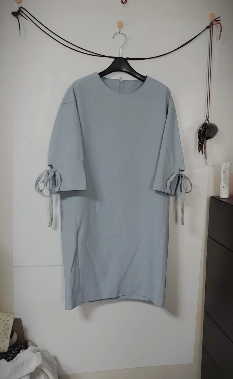 새옷 S 루즈핏 쉬폰  미디 원피스 스테파넬