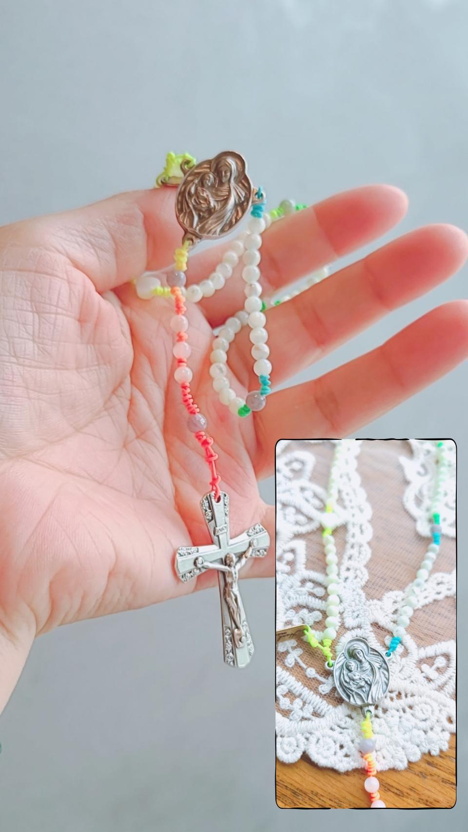 묵주 5단대형 원석묵주