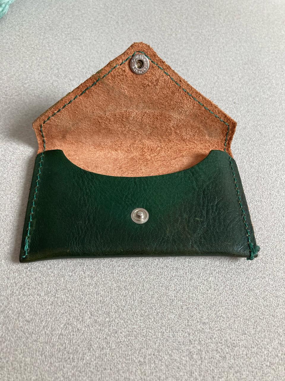 (100%전체가죽)이탈리아 천연 소가죽 카드지갑 그린