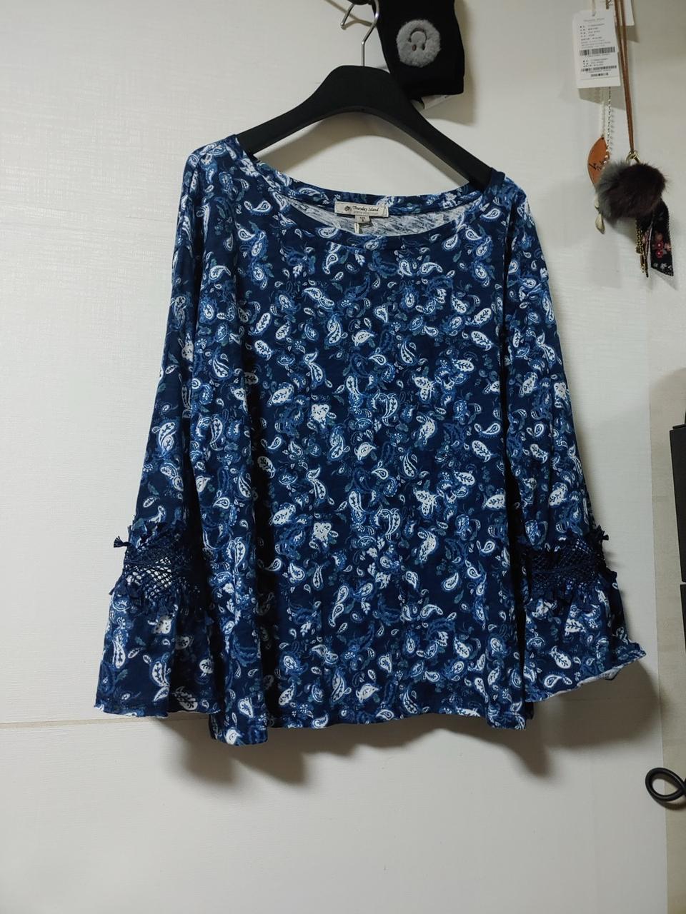 새옷 S  7부소매 티셔츠 써스데이아일랜드 t174mts250w