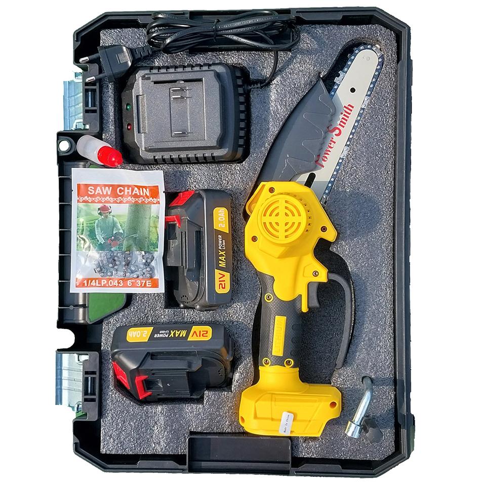 충전톱 무선톱 체인톱 6인치 가지치기톱