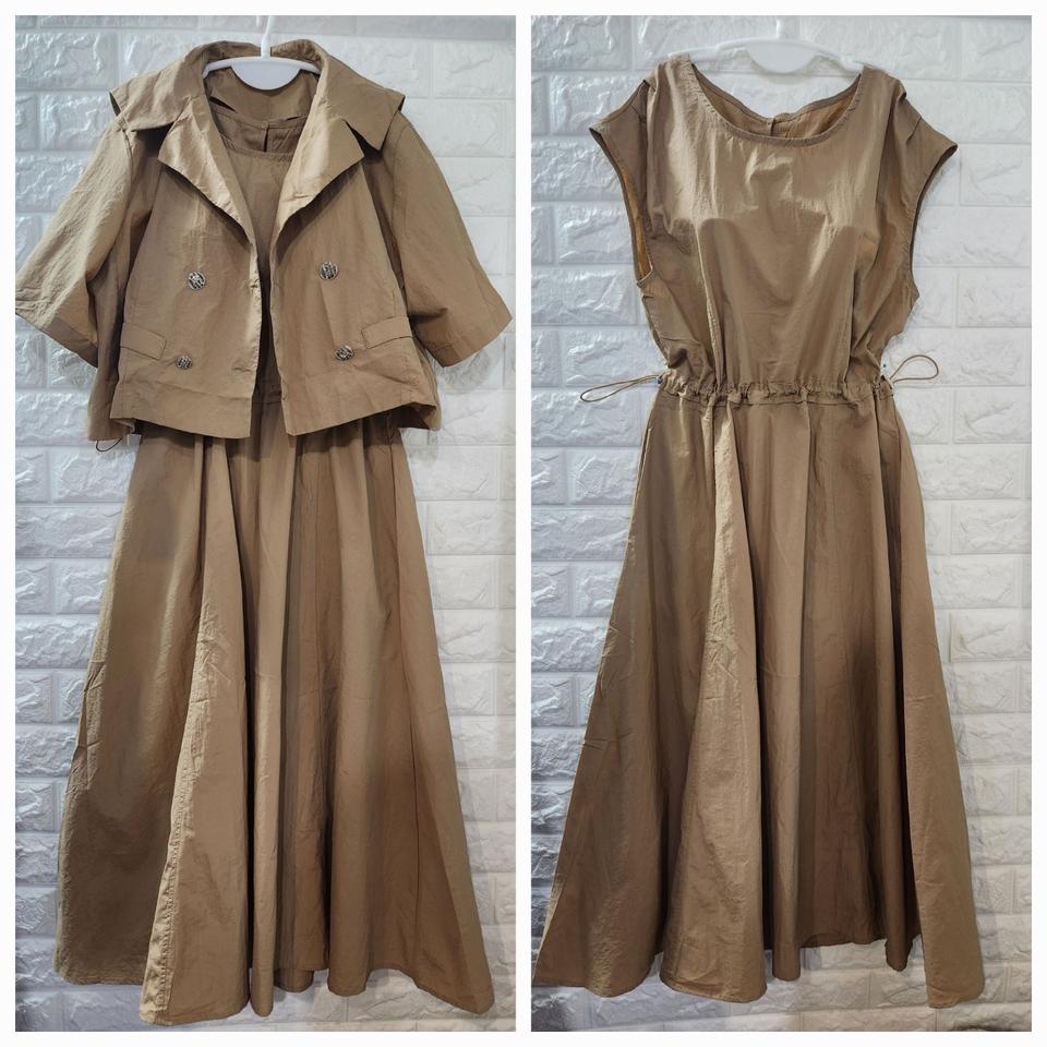 & 바스락 자켓 원피스 한벌세트