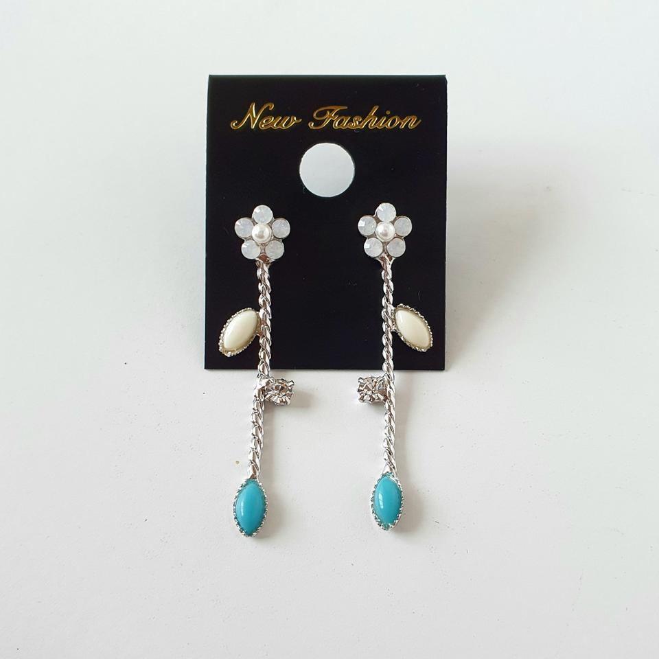 블루 여리여리 꽃 귀걸이 / 이어링