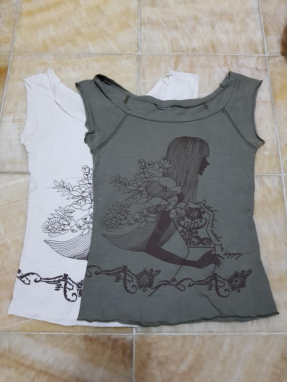 프린트면티 2종 세트 S