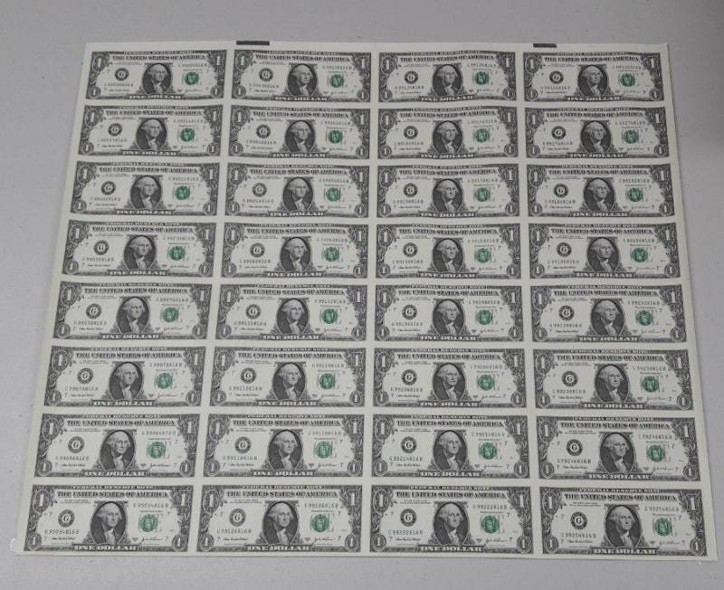 2003년 A 미국 1달러 32장 미사용 화폐 전지