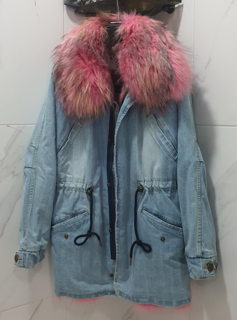 furs66 천연모피청자켓M