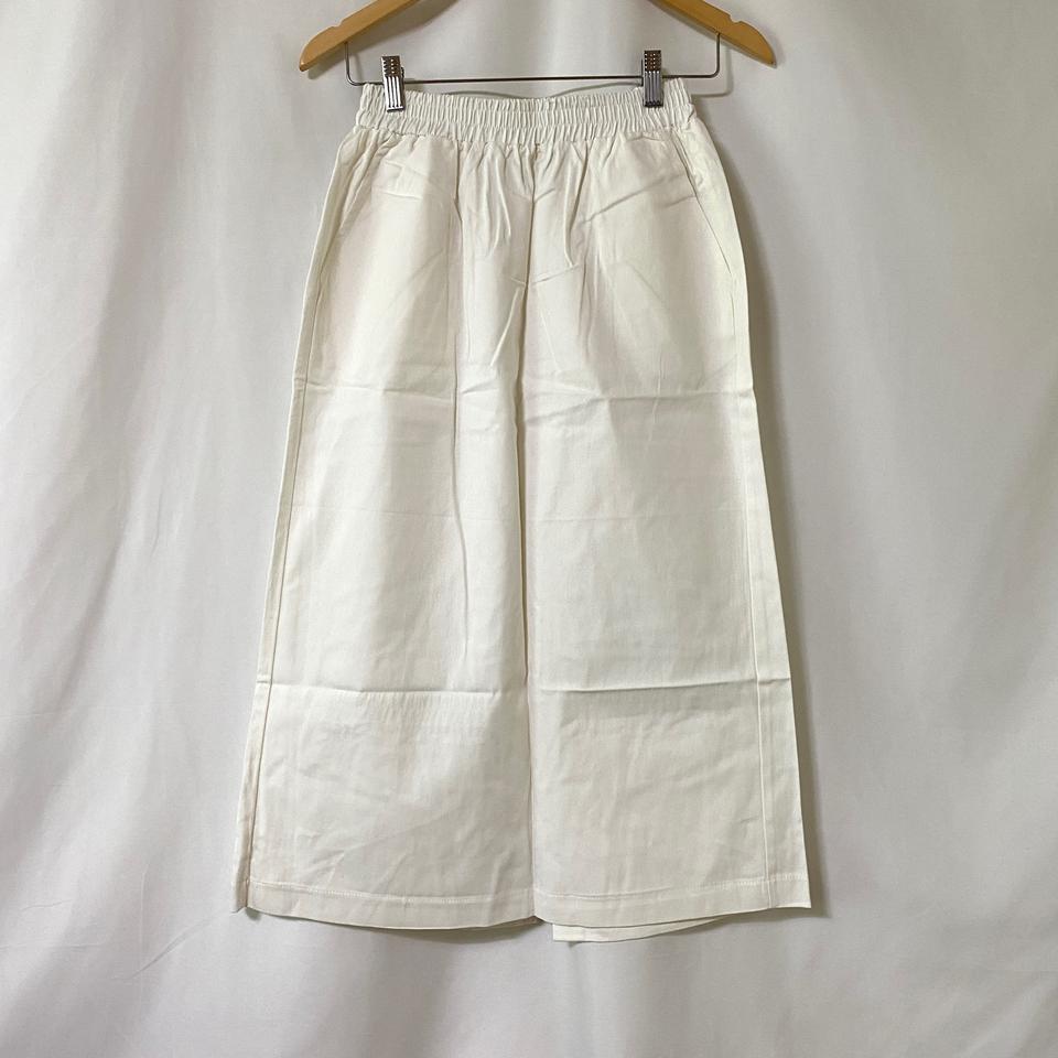 [새상품] 베이지 코튼 밴딩 롱 스커트