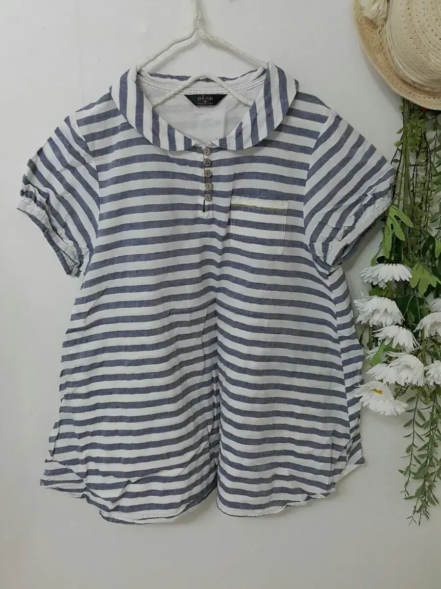 둥근칼라 블라우스 ROSE