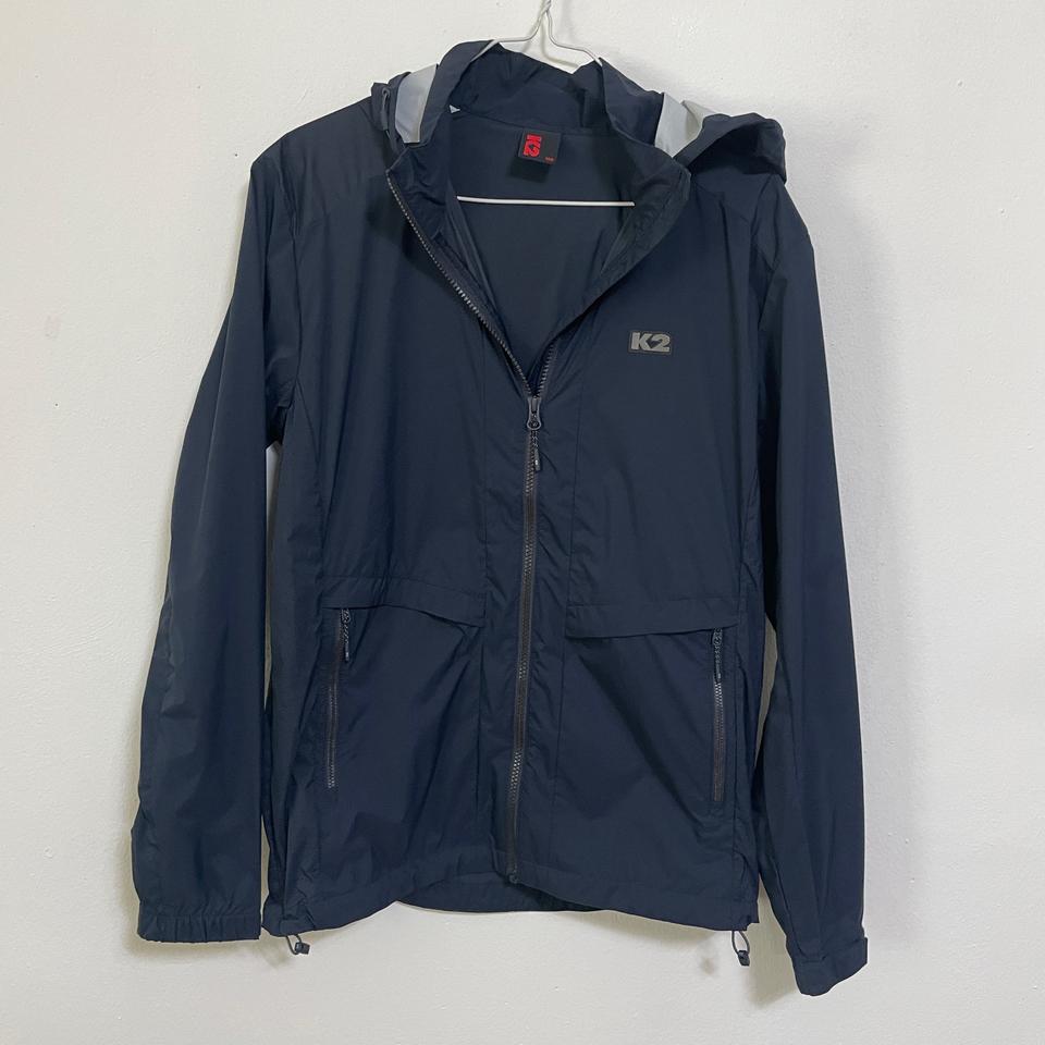 C349 K2 네이비 후드 바람막이 100