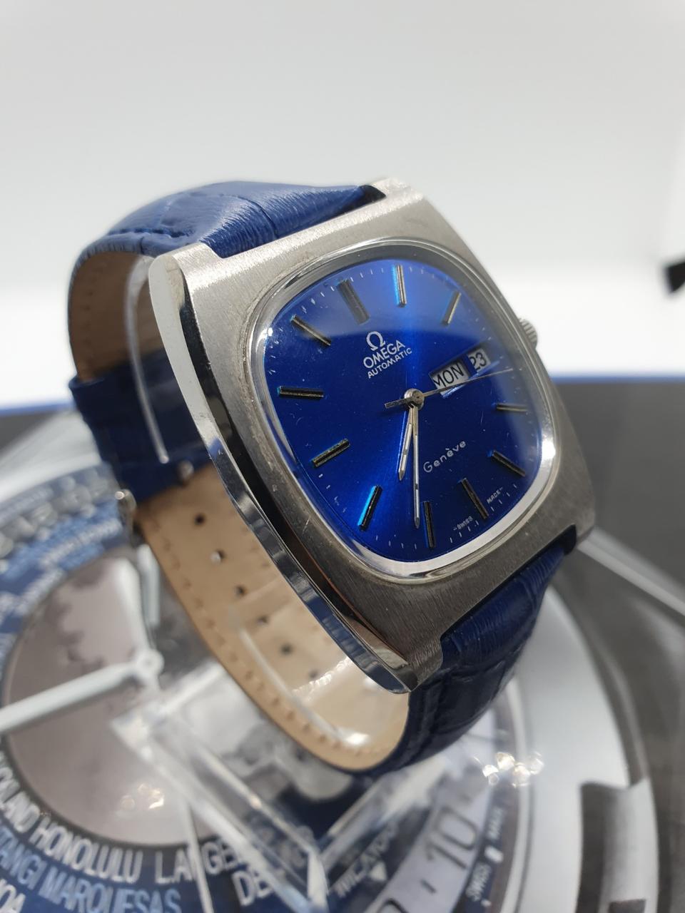 빈티지 오메가 제네브 남성자동 가죽시계/SWISS