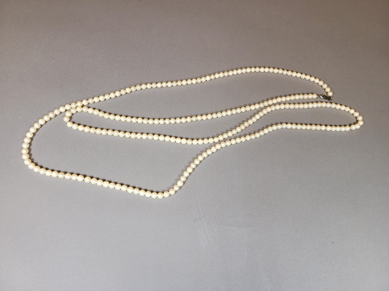 앤틱 빈티지 긴 진주 목걸이 엔틱