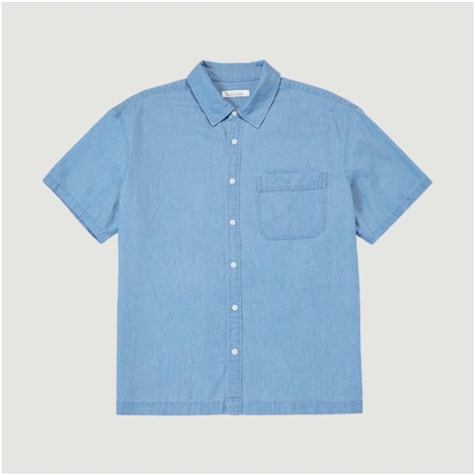 (새상품)여름 데님 반팔셔츠