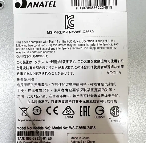 CISCO 시스코 스위칭허브 WS-C3650-24PS