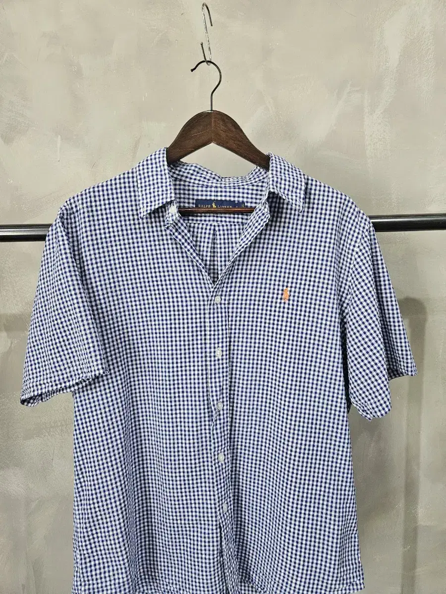 [조성복님 결제용] 폴로 시어서커 체크 반팔셔츠 105