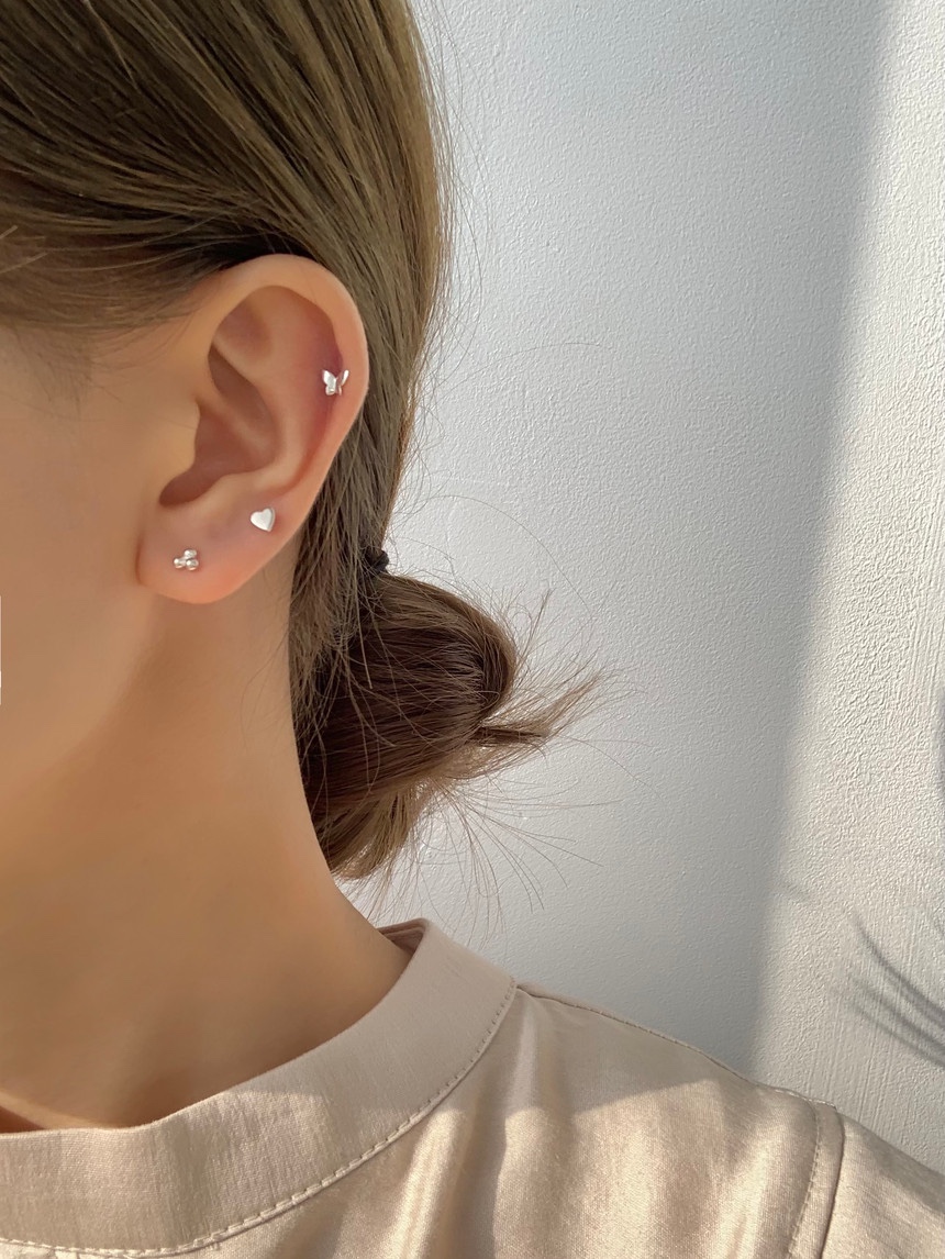 실버925 미니나비 귀걸이