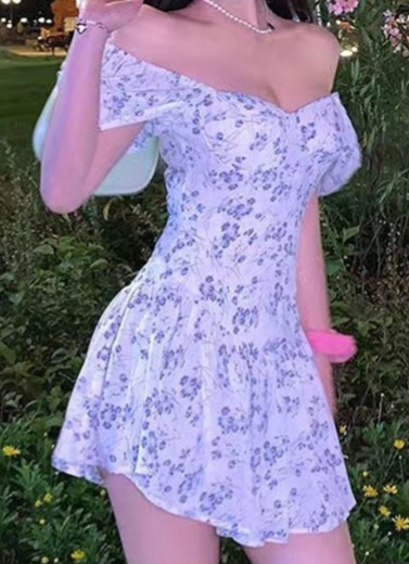 오프숄더 미니원피스