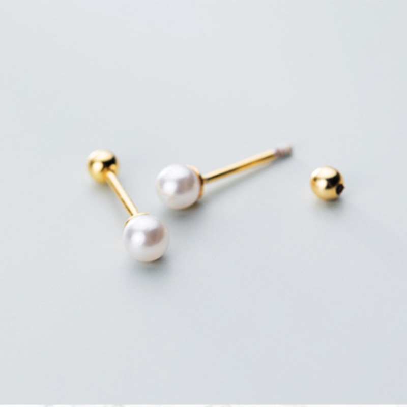 실버925 진주 피어싱
