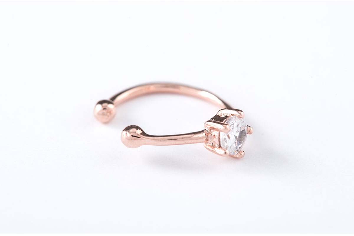 실버925 큐빅 이어커프