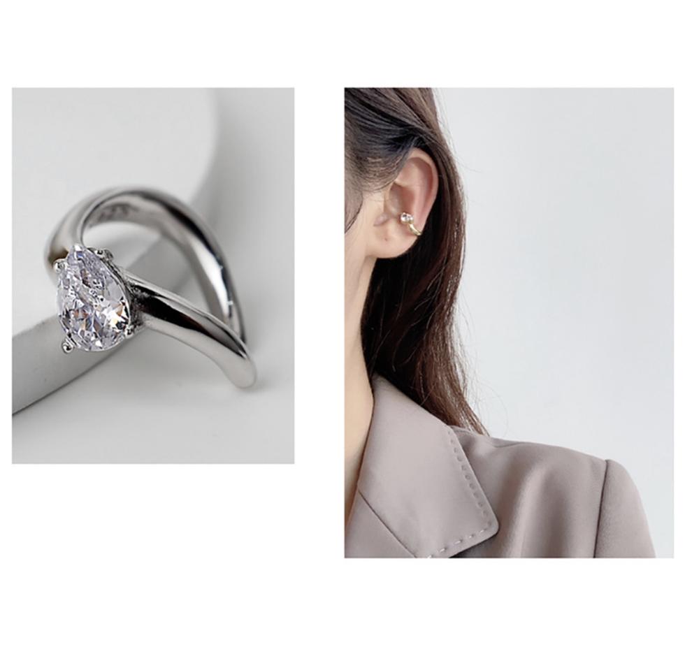 실버925 큐빅지르코니아 이어커프