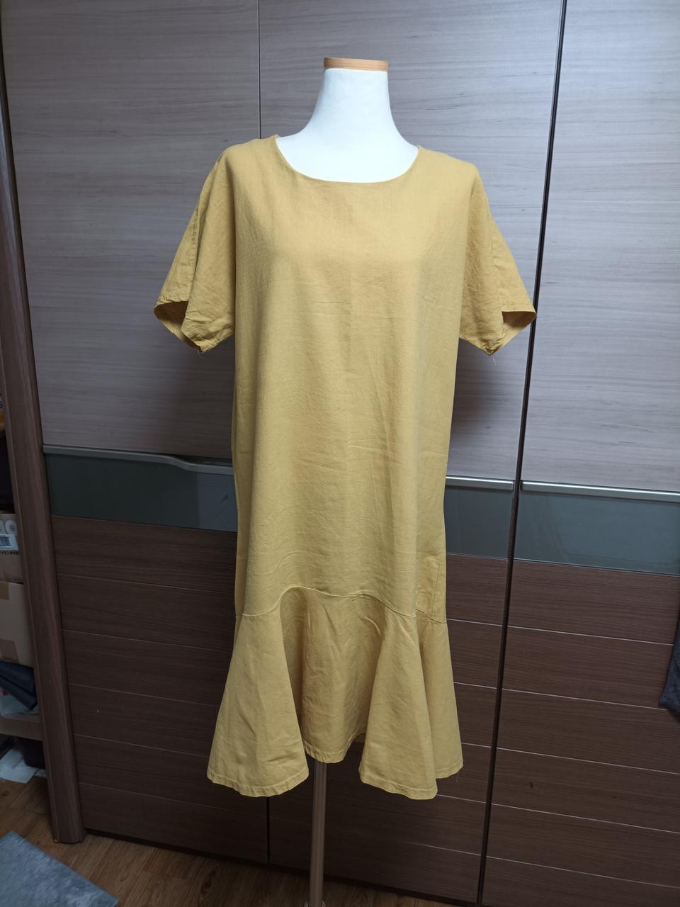 여름 퍼프 롱 원피스