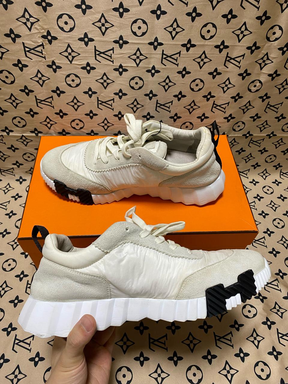 [41.5] 에르메스 바운싱 스니커즈 파라슈트 패브릭 스웨이드