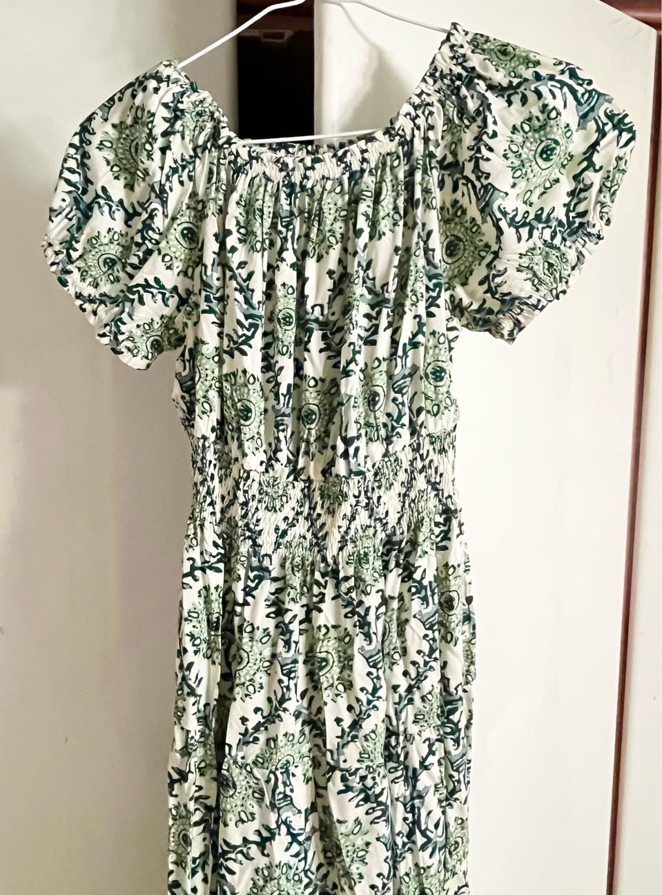 오프숄더 수채화 원피스 (새상품)