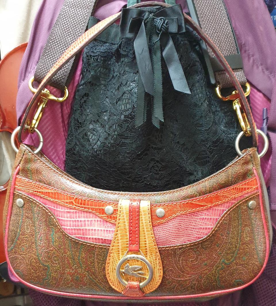 에트로{정품}악어가죽매치 미니백