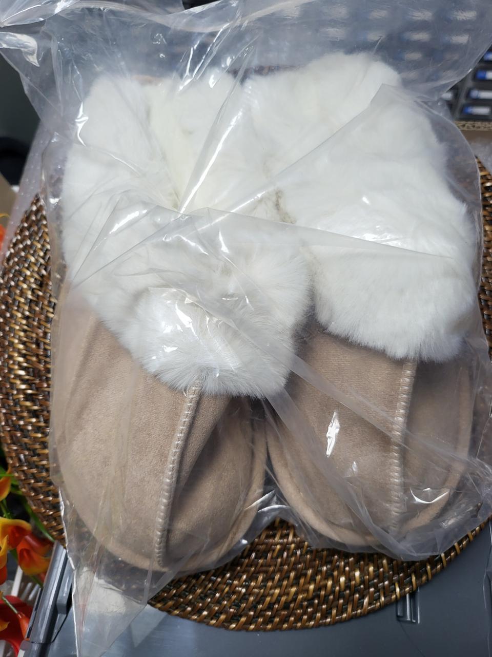 겨울슬리퍼 여성 어그슬리퍼 사무실 털슬리퍼 따뜻한 퍼 토끼털 방한슬리퍼