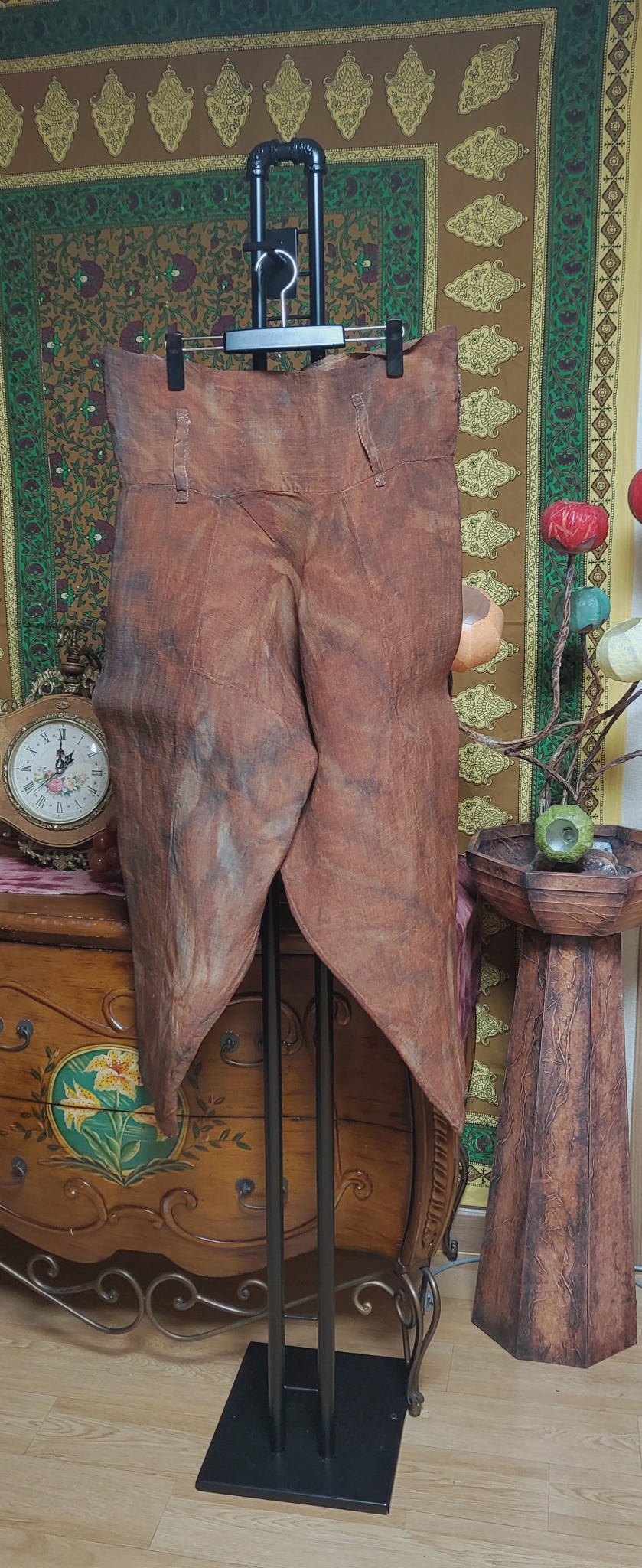 (먹물.감물염색)삼베사폭바지-105-110