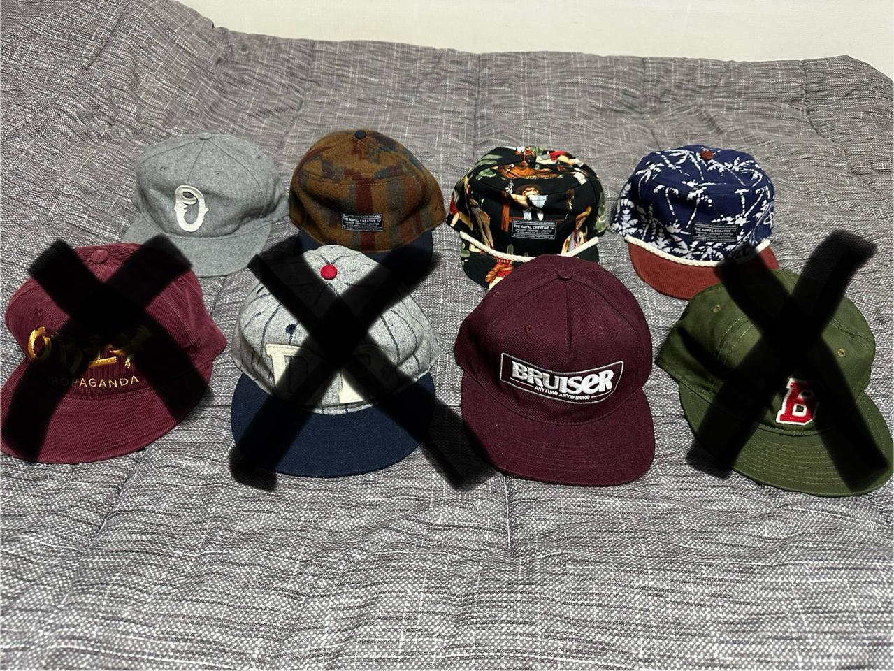 모자 정리합니다.