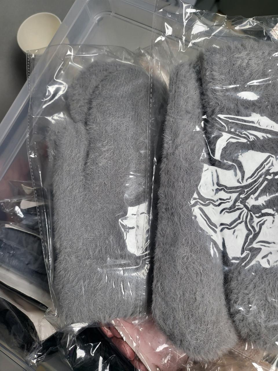 밍크 토끼털 벙어리장갑 여성 부드러운 장갑