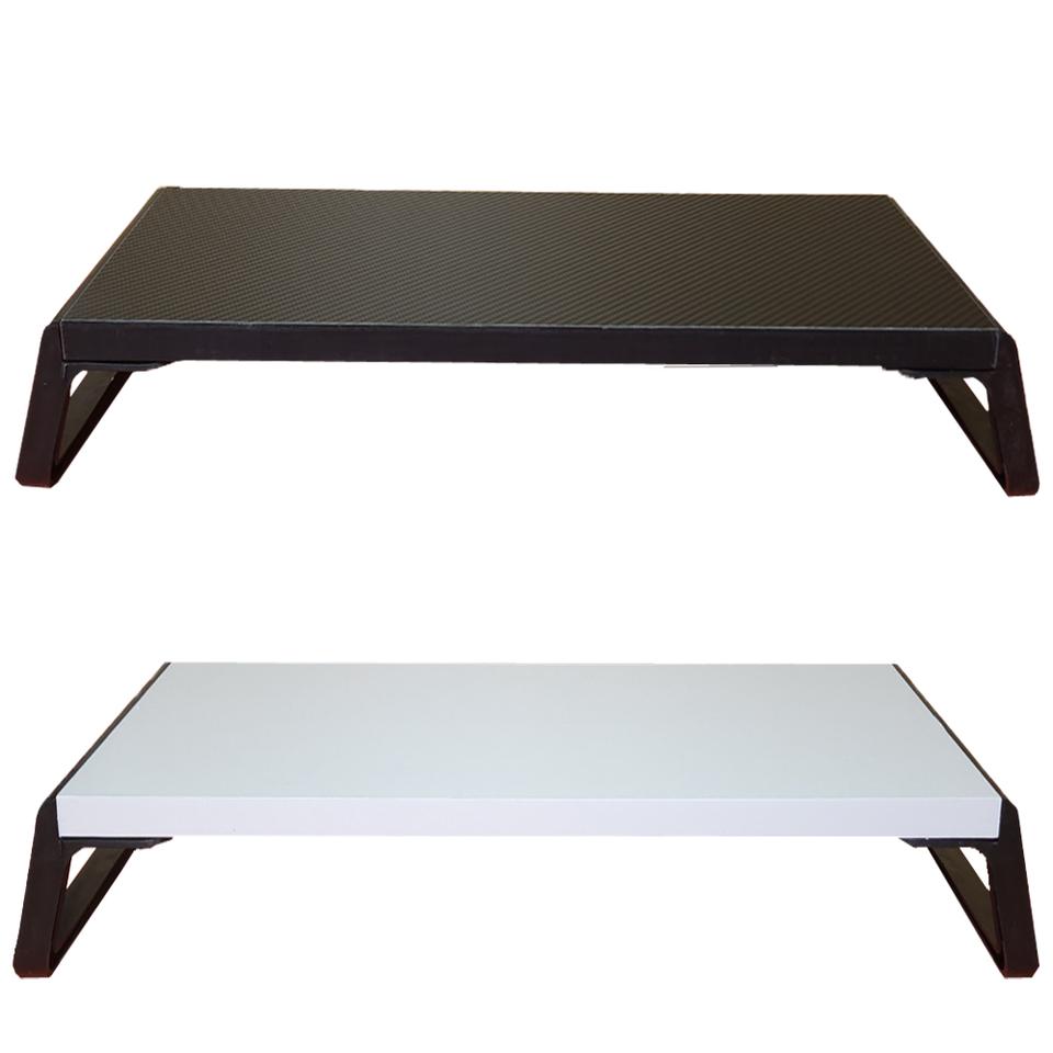 모니터 받침대 다용도 와이드 선반 거치대 TV 스탠드 블랙