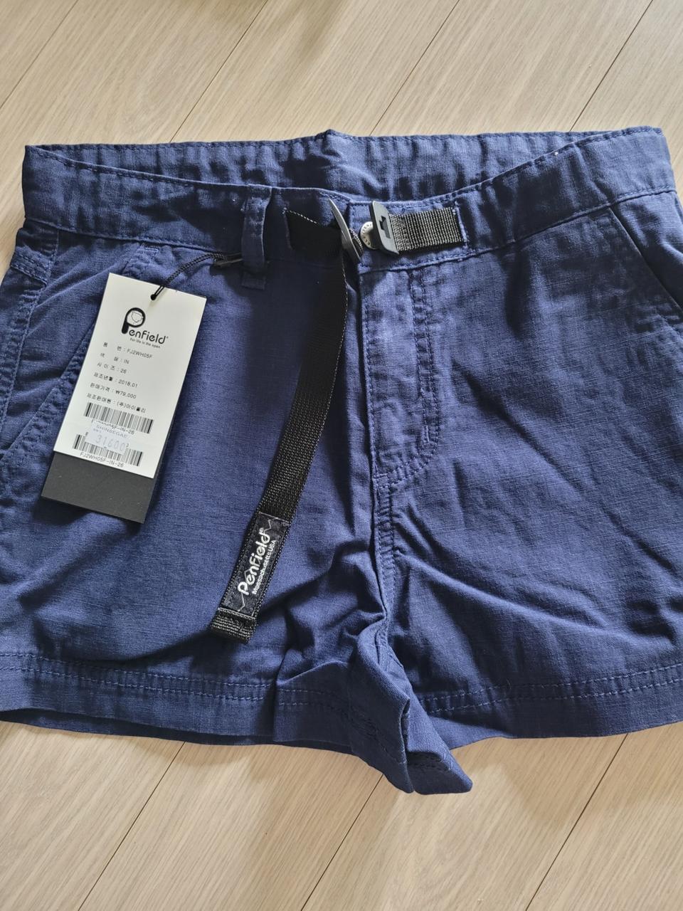 새상품 펜필드 린넨반바지
