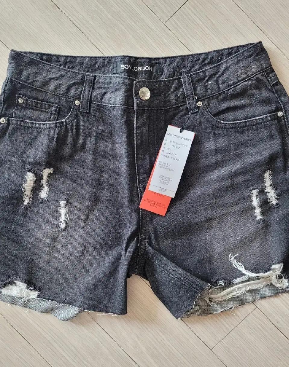 새상품 블랙진반바지