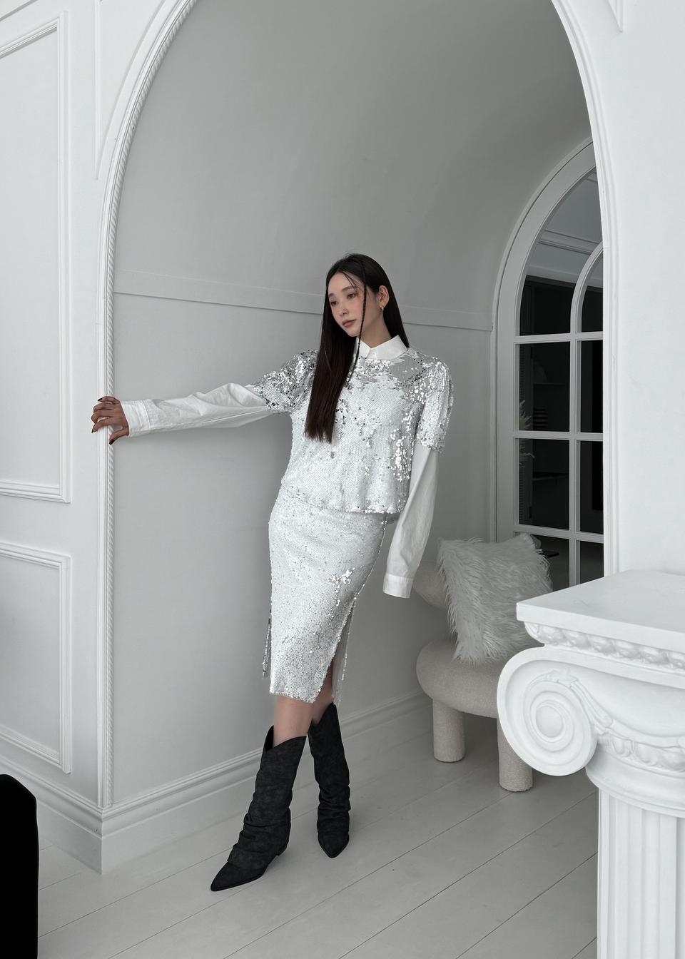 @세일 9487 폴드오버 미들부츠 셔링 물나염원단 롱부츠 2칼라