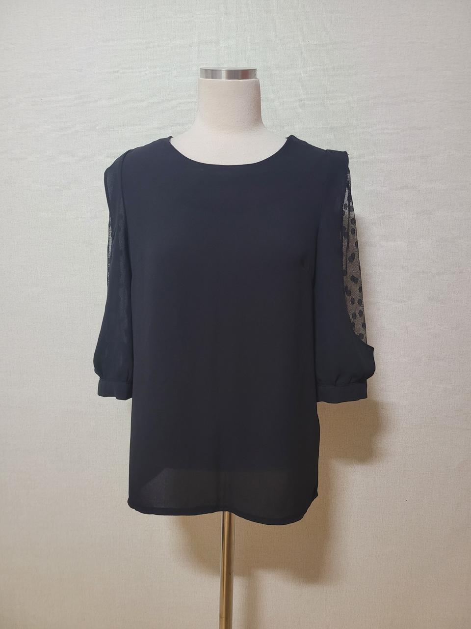 쉬폰 시스루 블라우스