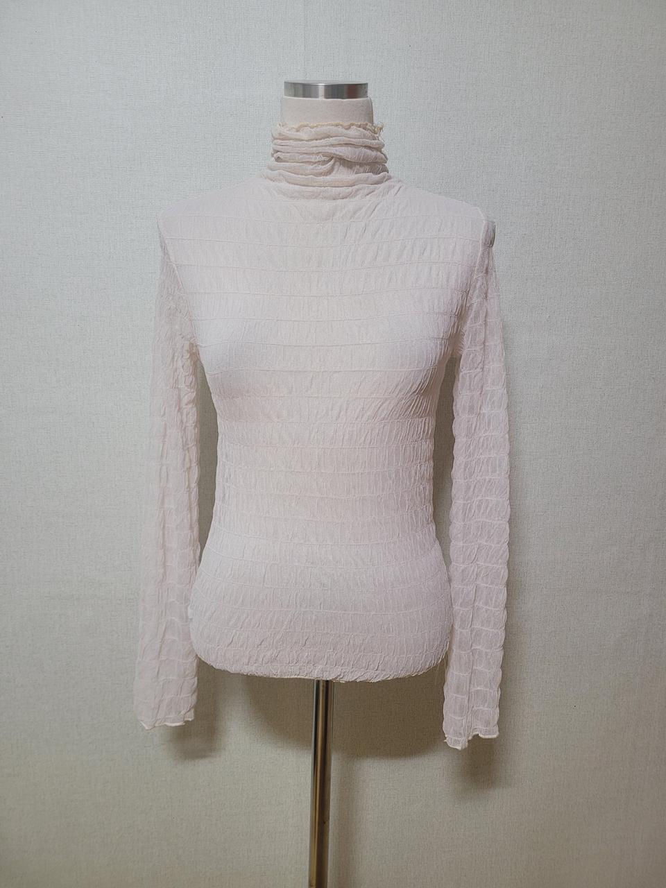 레이어드 시스루 레이스 티셔츠